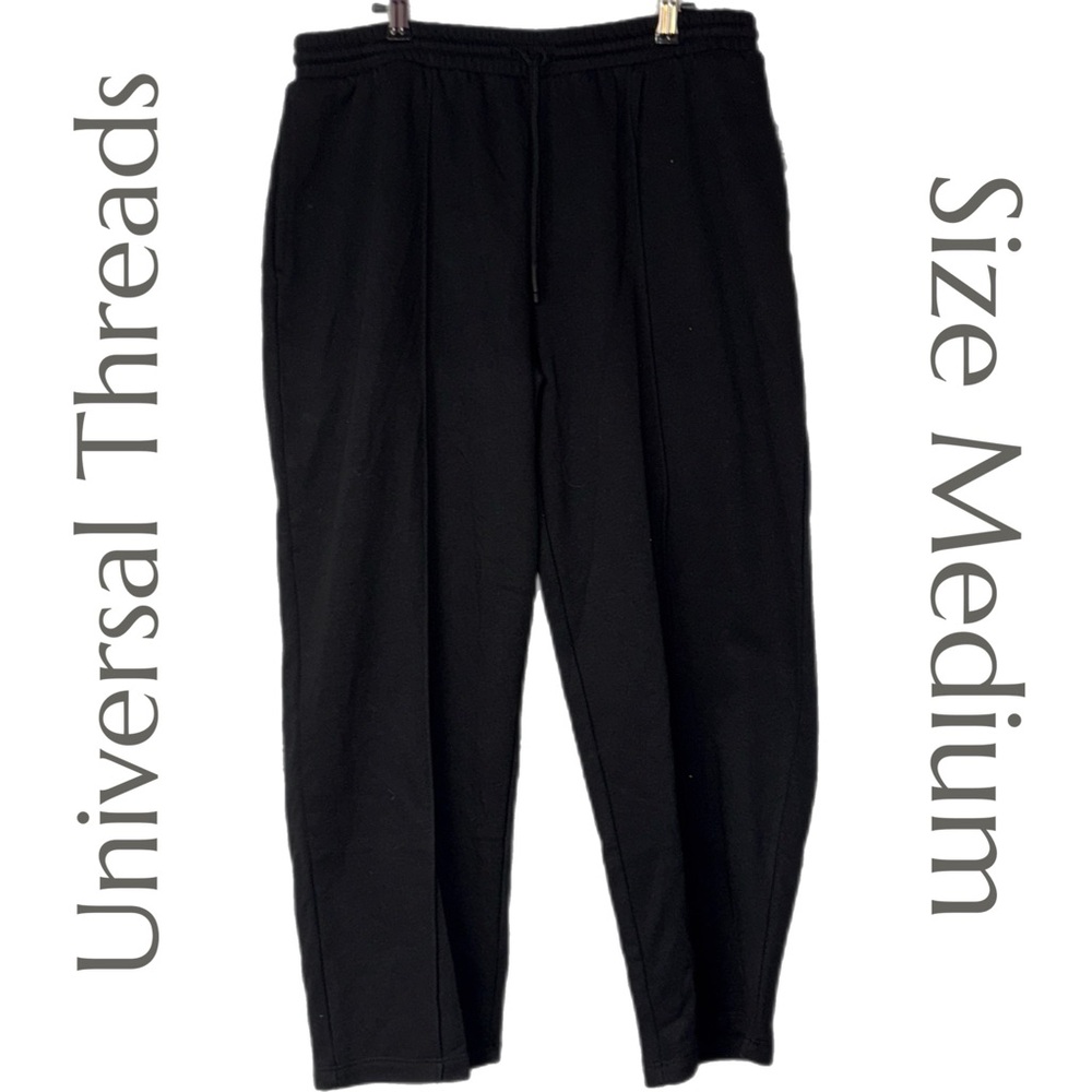 Universal Thread - Leisure Studio Pants - Straight Leg Sweats - Black - Size Med